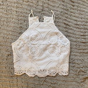 Abercrombie & Fitch Cropped Lace Top